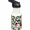 Narrow Flip vattenflaska 355 ml, leopard print