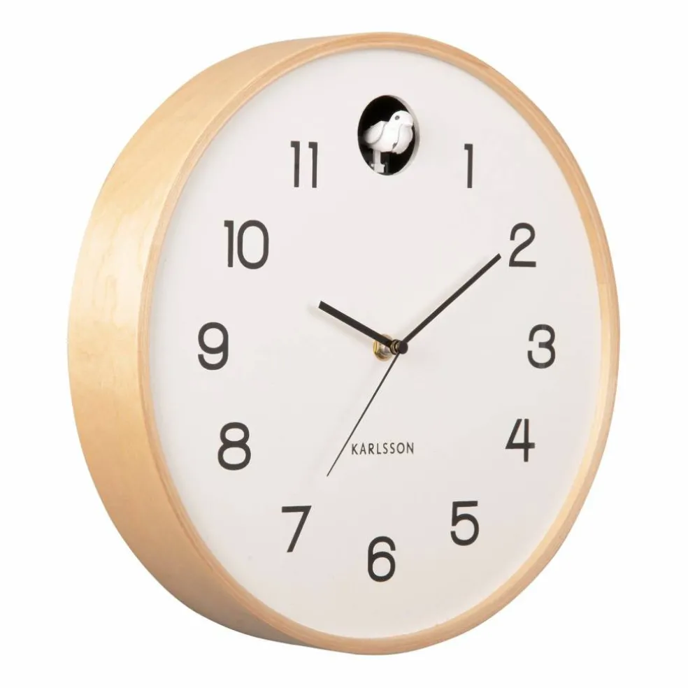 Natural Cuckoo väggklocka 31,5 cm, grön