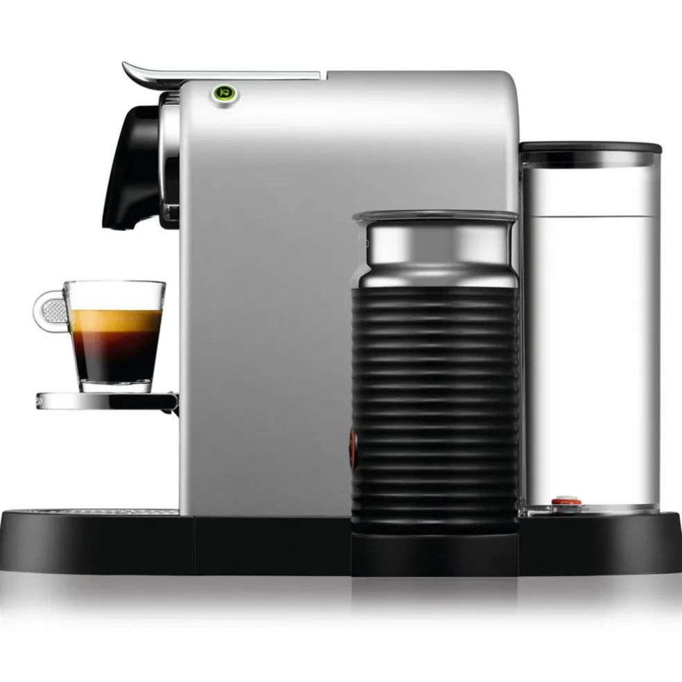 Nespresso by SEC 660 CitiZ & Milk kapselmaskin med mjölkskummare, silver