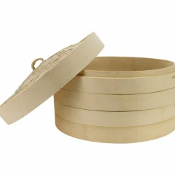 Ångkokare bambu 20 cm, 2 lager med lock