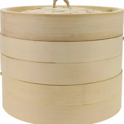 Ångkokare bambu 20 cm, 2 lager med lock