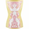 Nina vas 22 cm, gul/rosa