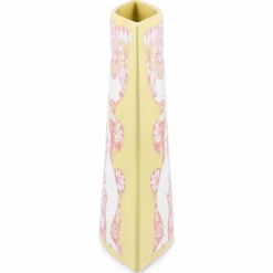 Nina vas 22 cm, gul/rosa