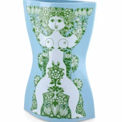 Nina vas 28,5 cm, ljusblå/grön
