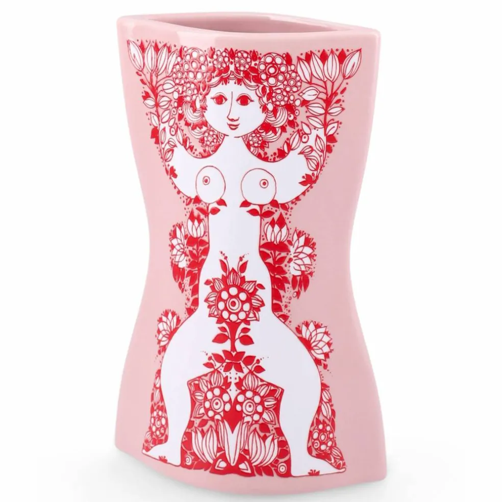 Nina vas 16,5 cm, rosa/röd