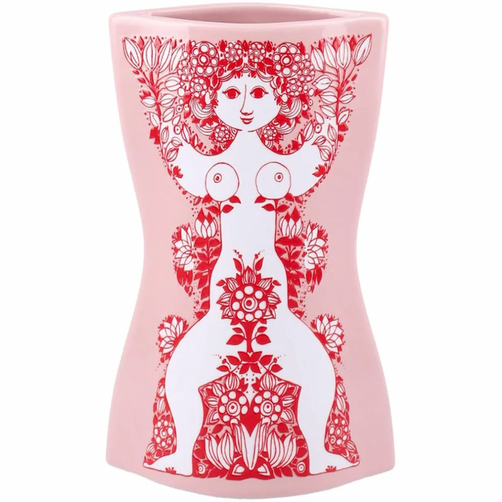 Nina vas 16,5 cm, rosa/röd