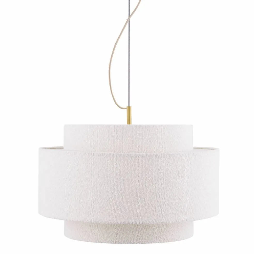 Noah Bouclé pendellampa 50 cm, vit