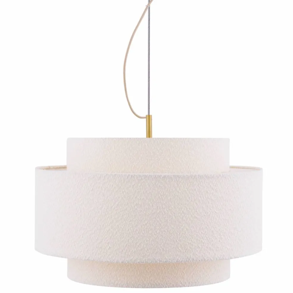 Noah Bouclé pendellampa 50 cm, vit
