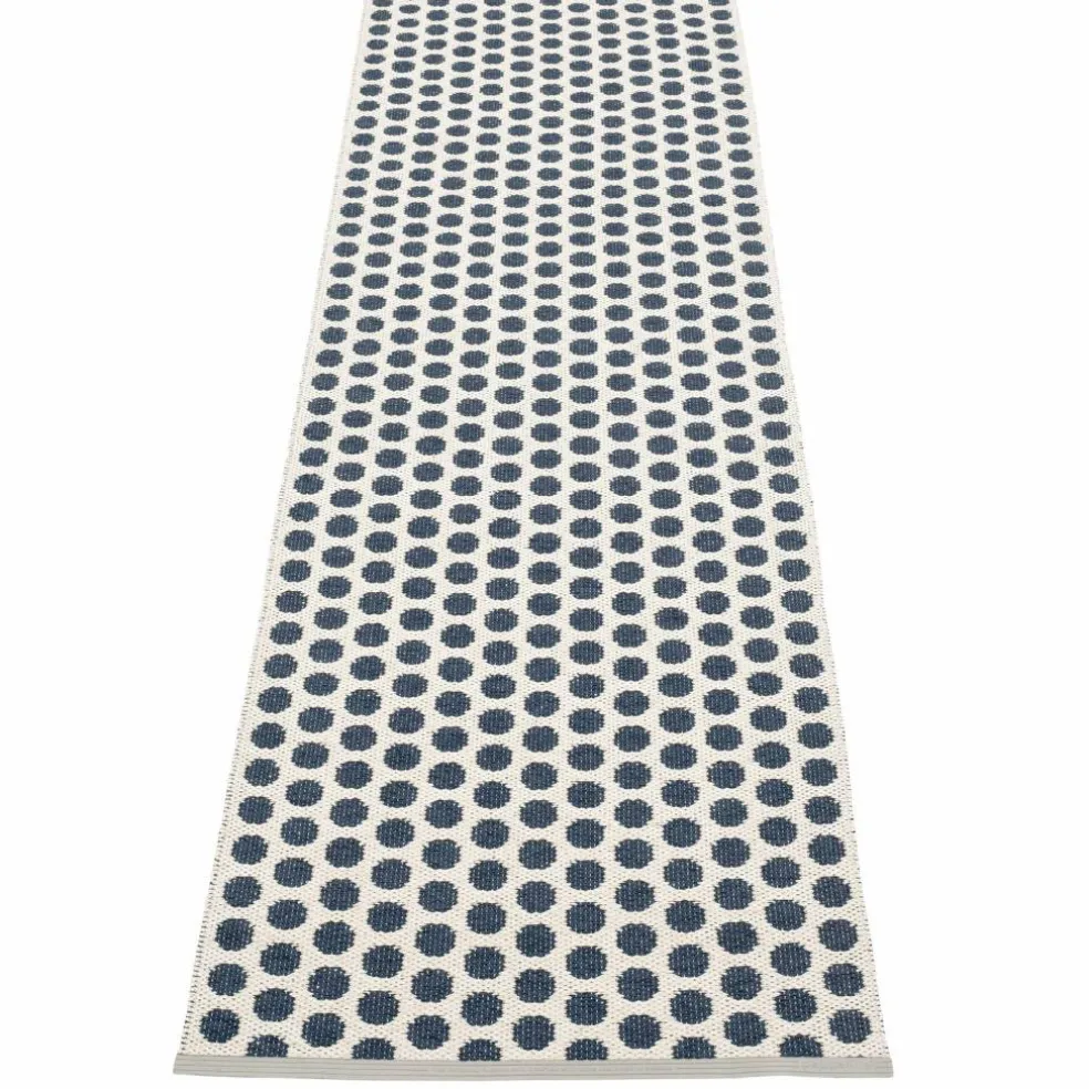 Noa matta 70 cm x 250 cm, dark blue/vanilla