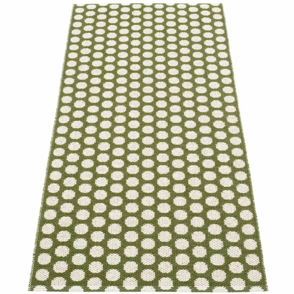 Noa matta 70 cm x 150 cm, dark olive/vanilla