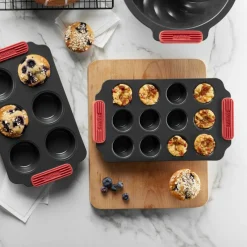 Nonstick minimuffins 12 st, grå
