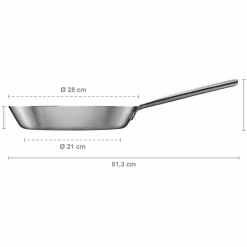Norden obelagd stekpanna 28 cm, rostfritt stål