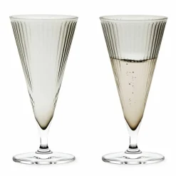 Nouveau champagneglas 2 st, smoke