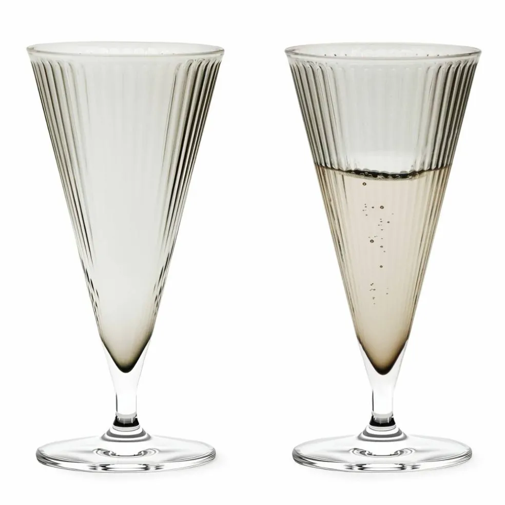 Nouveau champagneglas 2 st, smoke