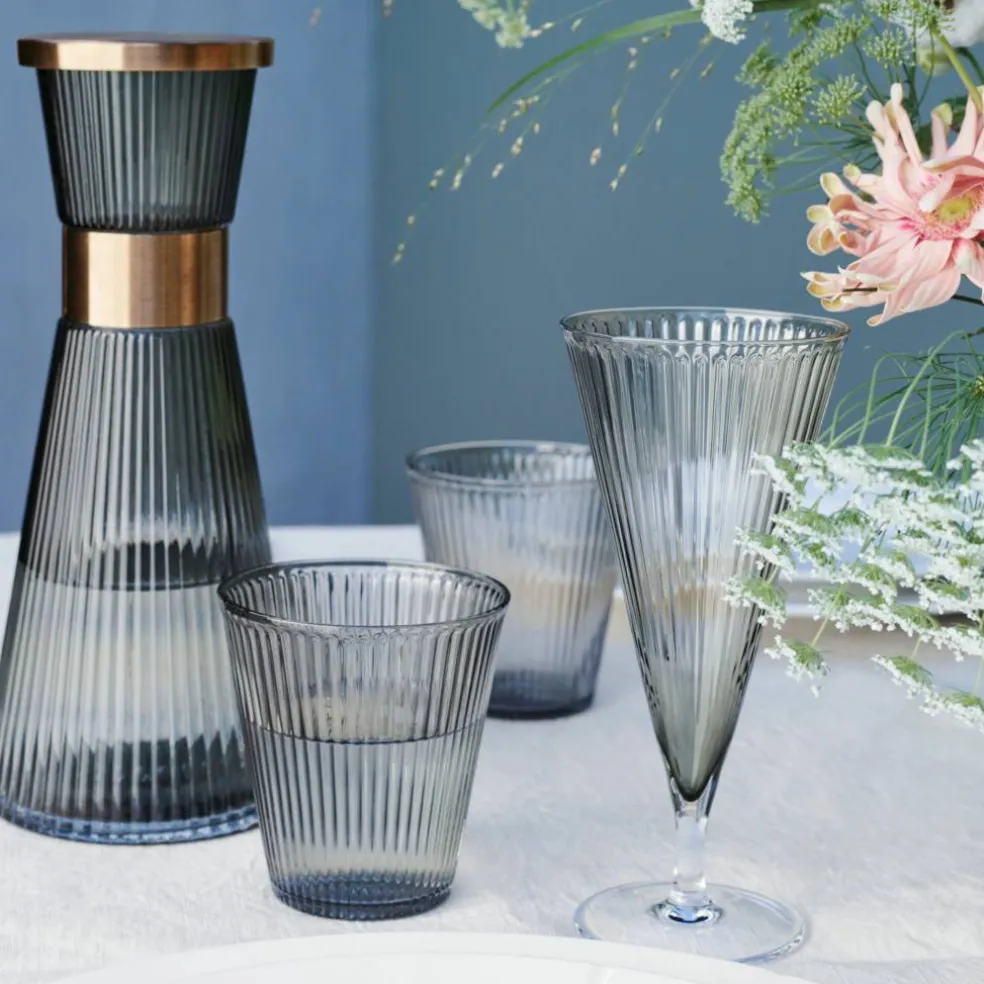 Nouveau champagneglas 2 st, smoke