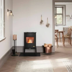 Oden 6300 kamin med kokplatta, svart