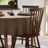 Oliva rund duk 160 cm, brun