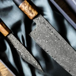 OMO bunka petty skalkniv 9 cm + santokukniv 17 cm