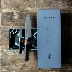 OMO bunka petty skalkniv 9 cm + santokukniv 17 cm