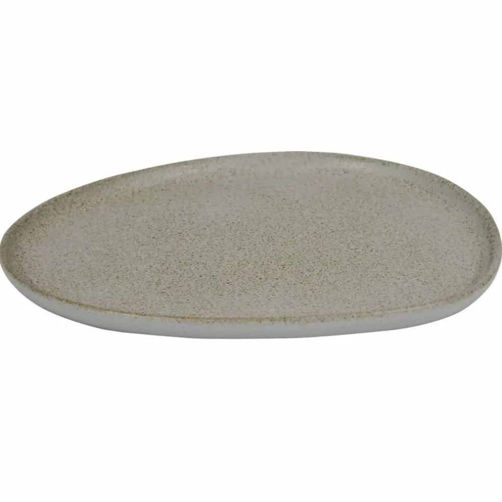 Organic lunchtallrik 24x21 cm, sandy beige