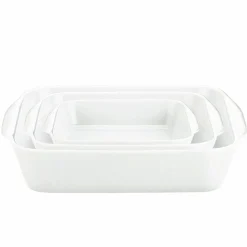 Original kvadratiska ugnsformar 3-pack, vit