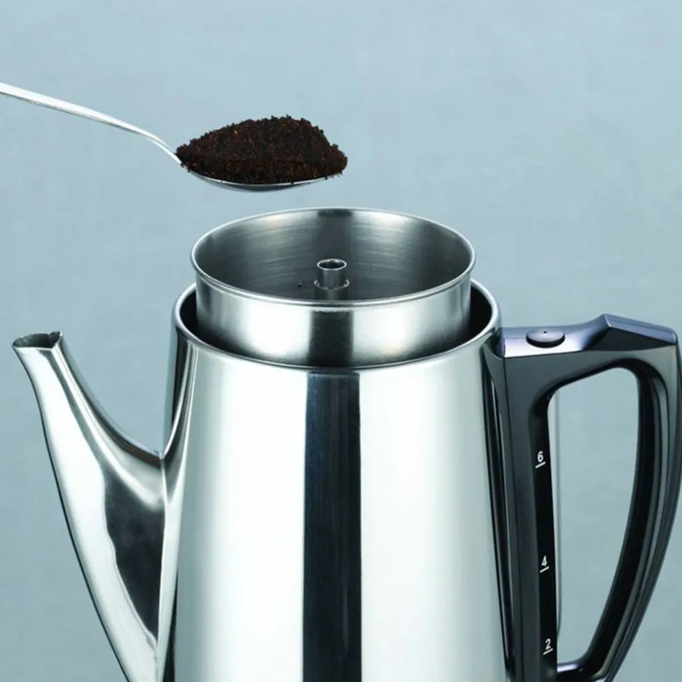 Original perkolator 12 koppar, rostfritt stål