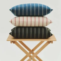 Outdoor Market kudde 45 × 35 centimeter, blå/beige