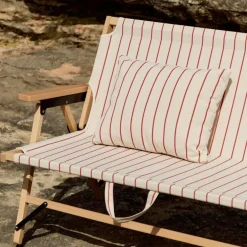 Outdoor Market kudde 45 × 35 centimeter, svart/beige