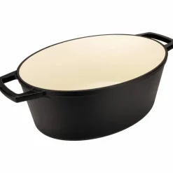 Oval Gjutjärnsgryta 34 cm, svart