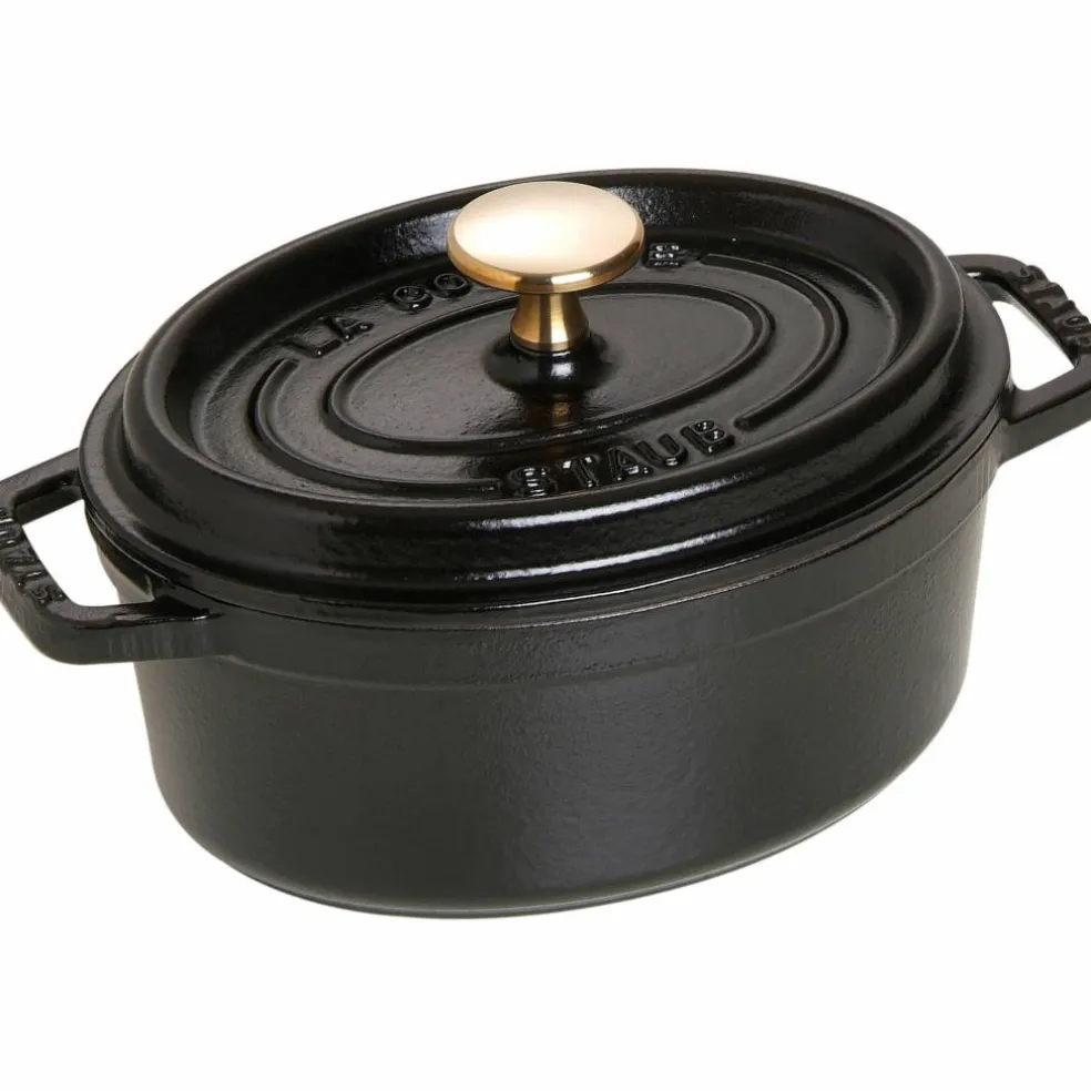 Oval Gryta Svart 17 cm 1 l