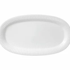 Oval serveringsfat vit, 40 x 22,5 cm
