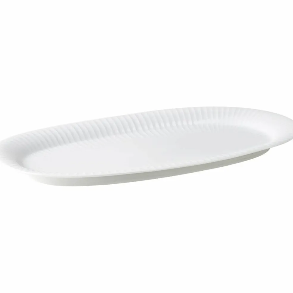 Oval serveringsfat vit, 40 x 22,5 cm