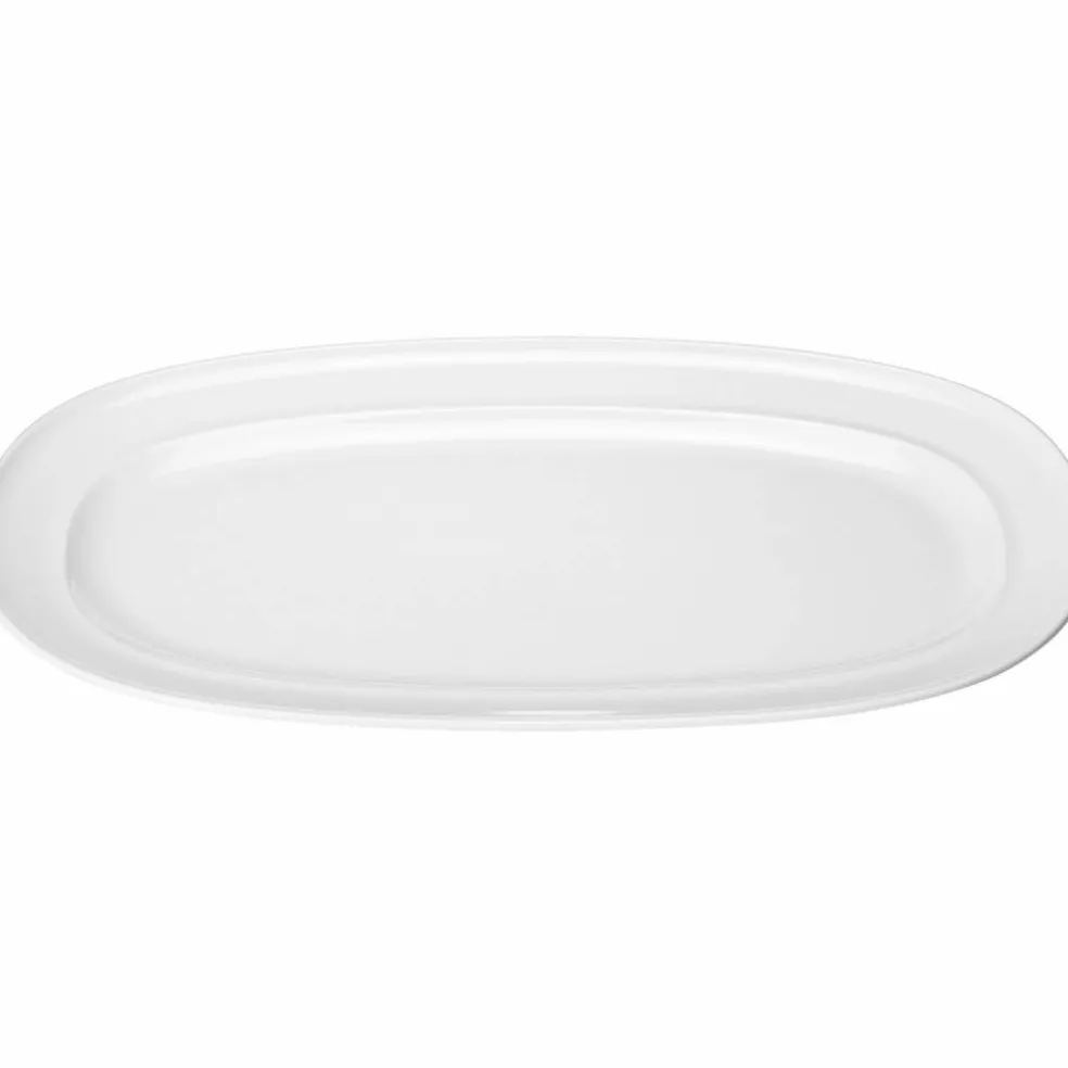 Ovalt serveringsfat 31 cm, vit