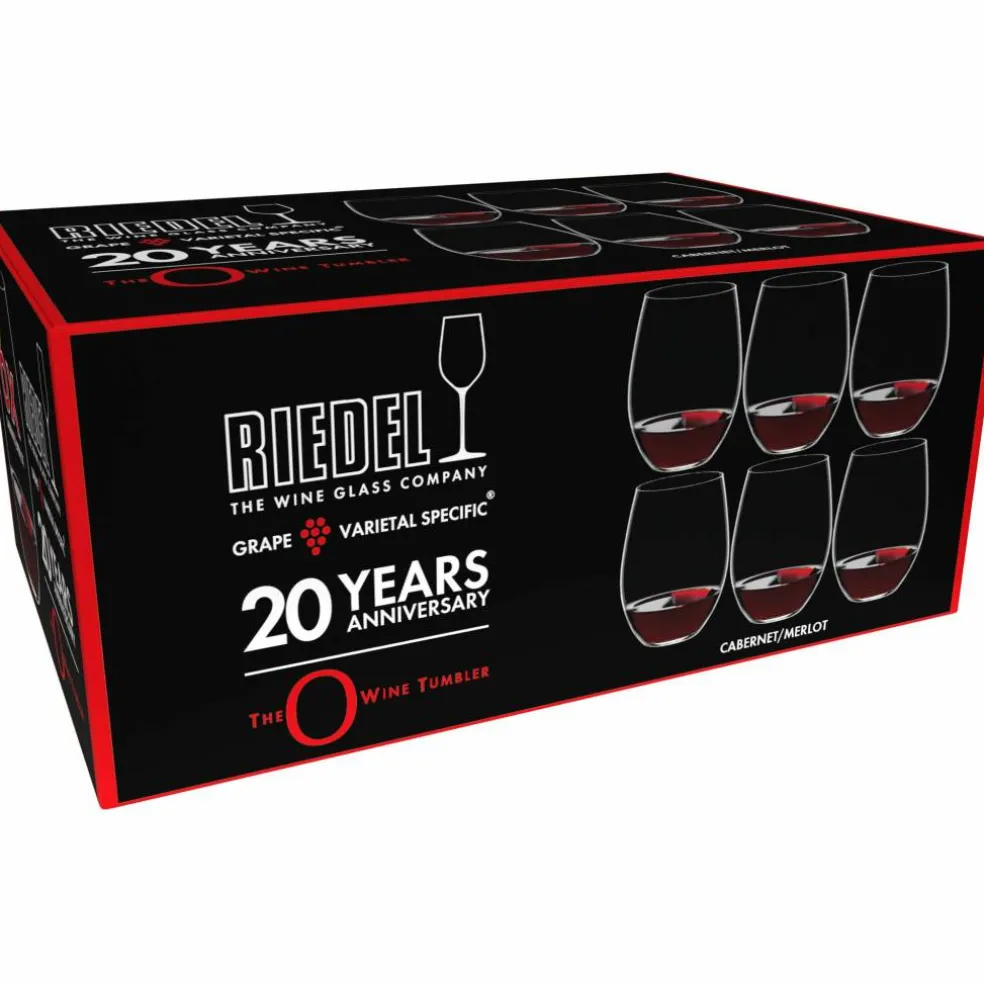O Wine Tumbler Cabernet/Merlot vinglas 6-pack 20-årsjubileum