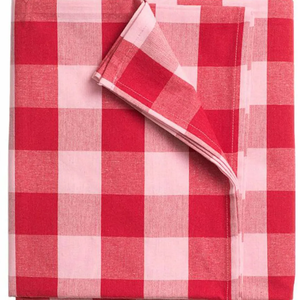 Paola bordsduk 330x145 cm, röd/rosa