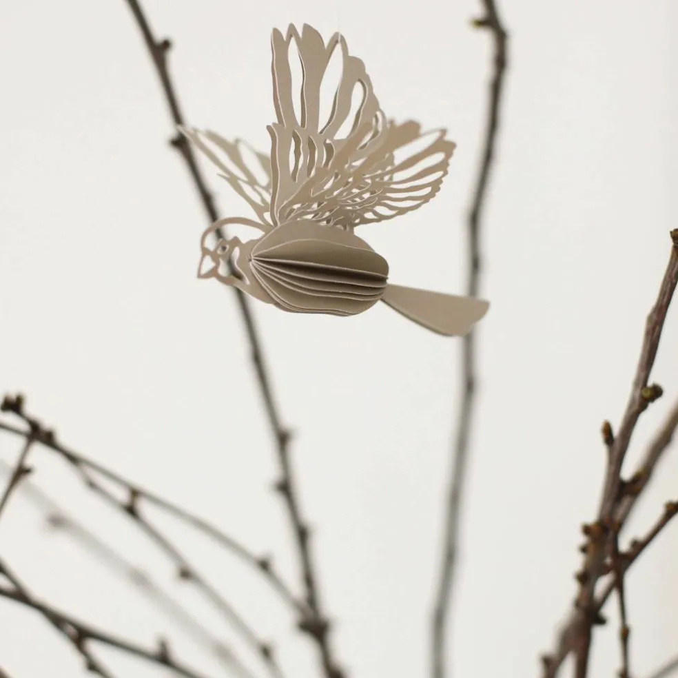 Paper Bird pappershänge 2-pack, coffee