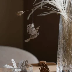Paper Bird pappershänge 2-pack, sand
