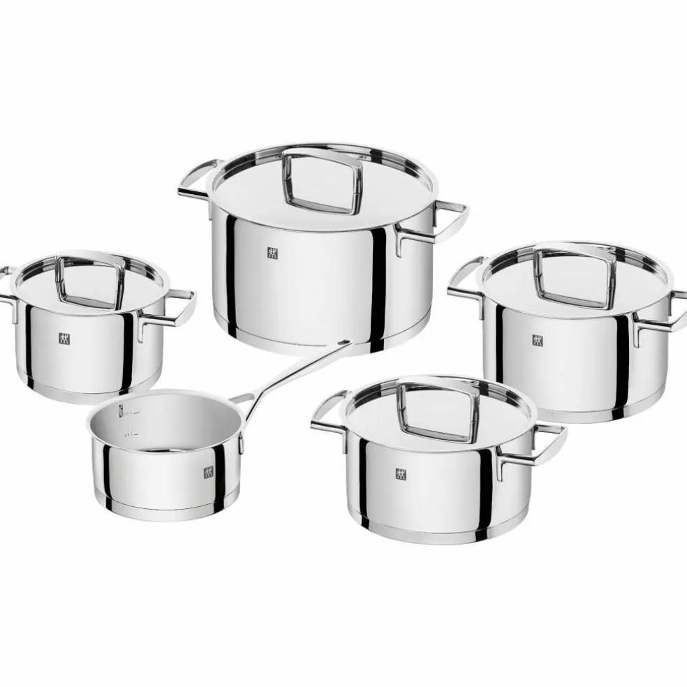 Passion gryt- och kastrullset 5 delar + 4 lock, rostfritt stål
