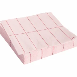 Pattern frukostservetter 20-pack, off-white/blue grid