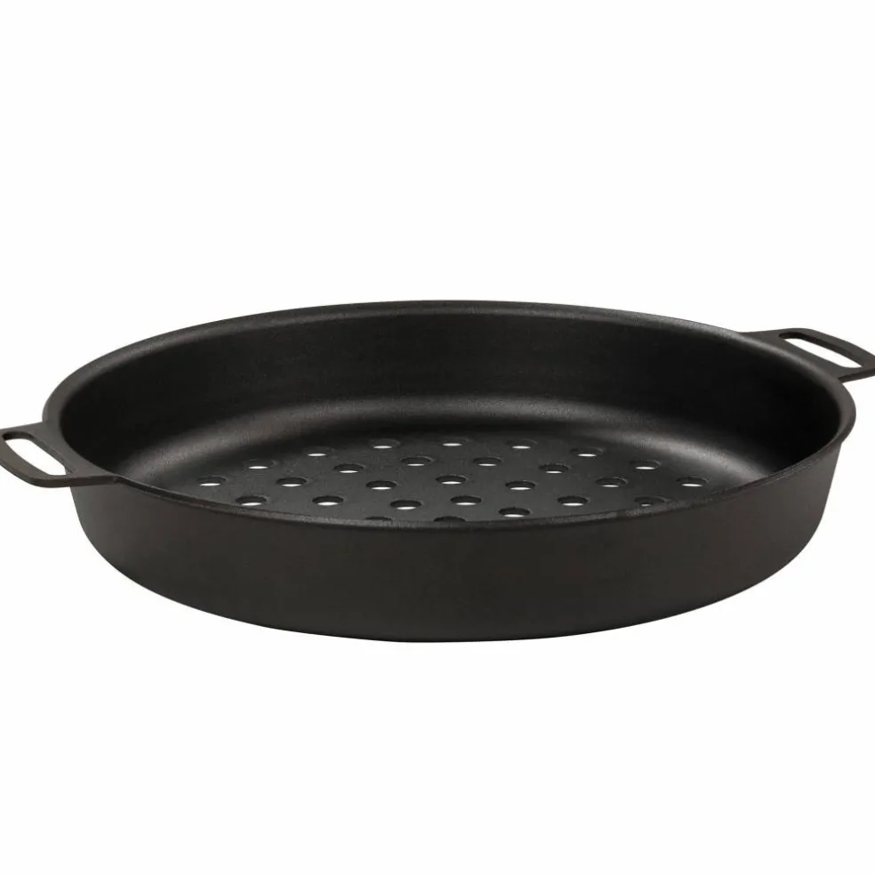 Perforerad grillform, Ø24 cm, kolstål
