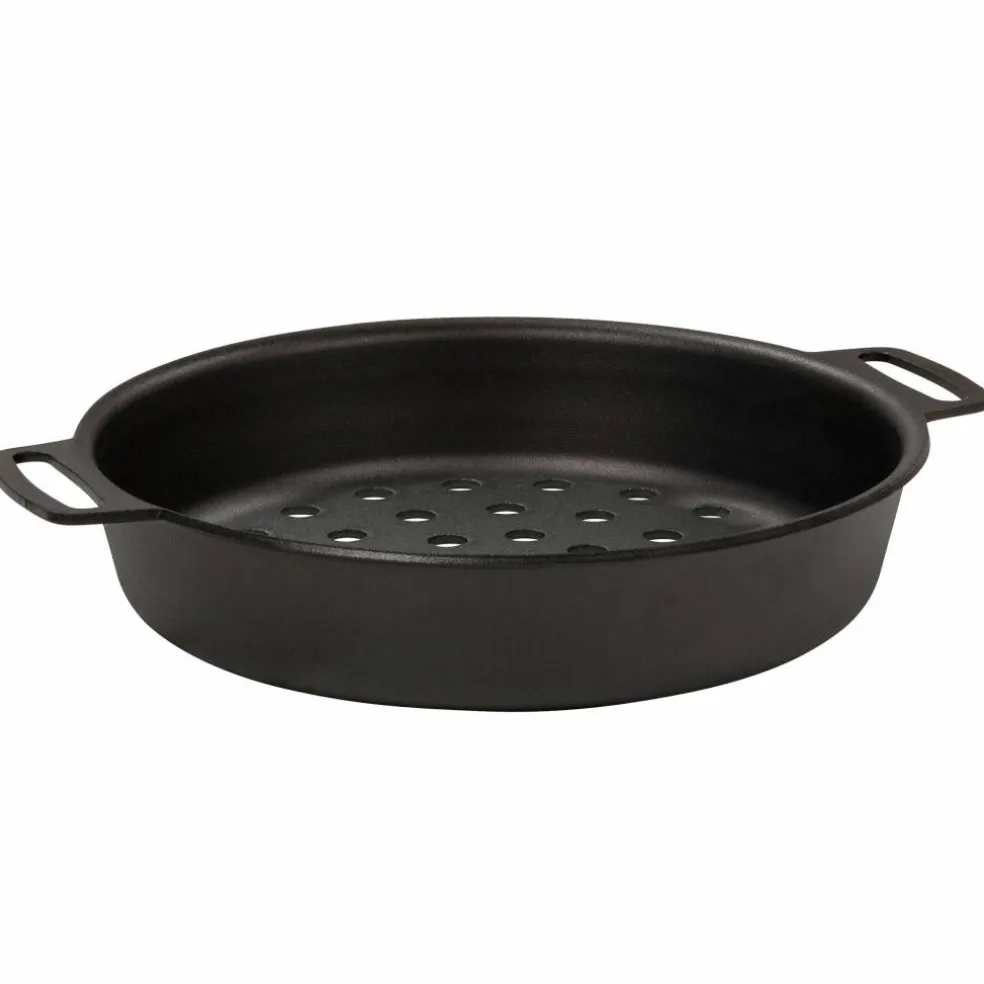 Perforerad grillform, Ø24 cm, kolstål