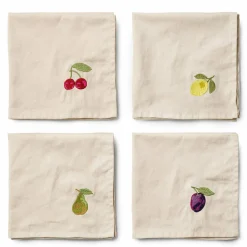 Pink Bow servett 40x40 cm 4-pack, rosa