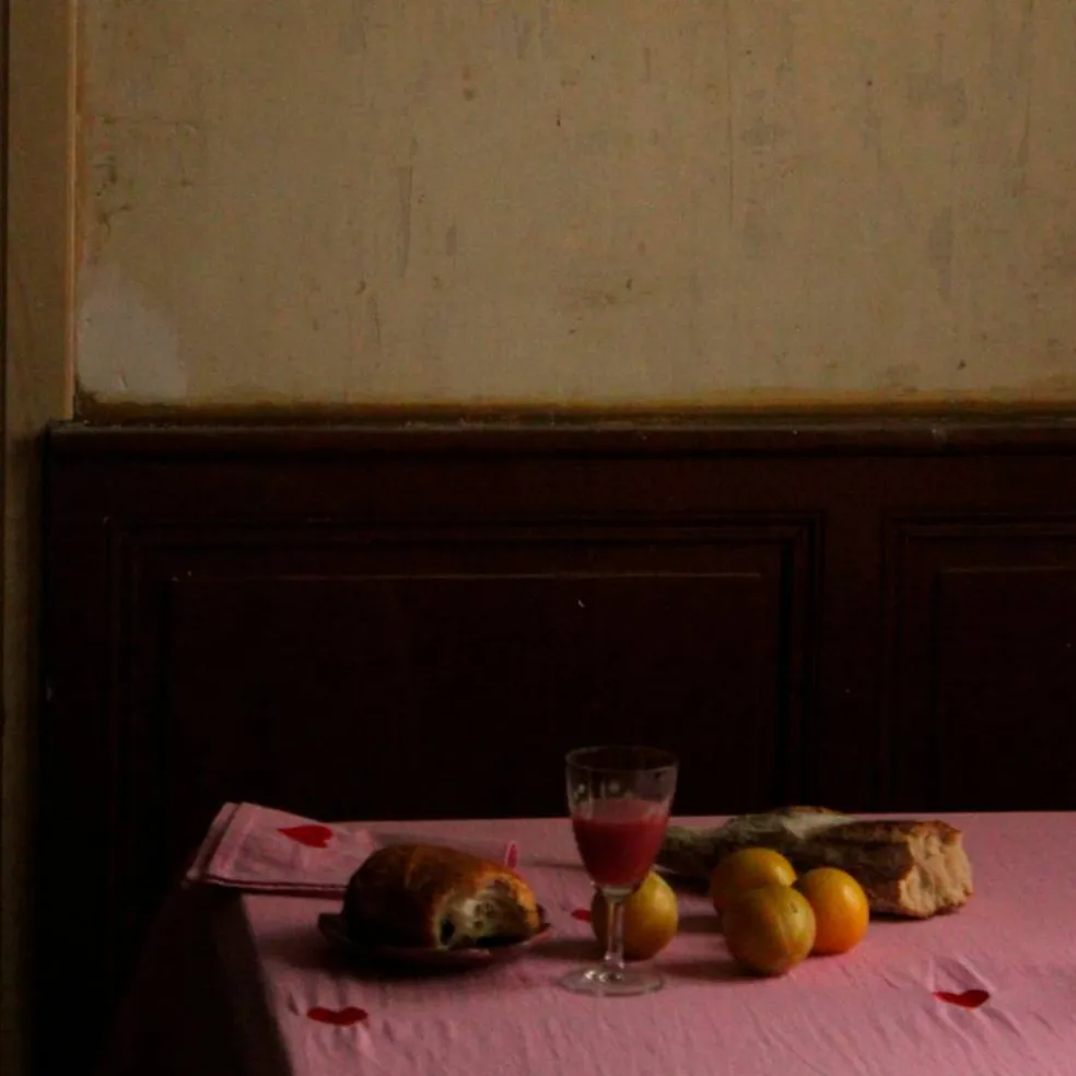 Pink Hearts bordsduk 330x145 cm, rosa