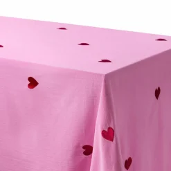 Pink Hearts bordsduk 330x145 cm, rosa