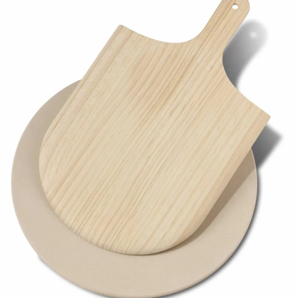 Pizzasten med spade 37,5 cm.
