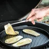Plancha large, räfflad gjutjärnsplatta