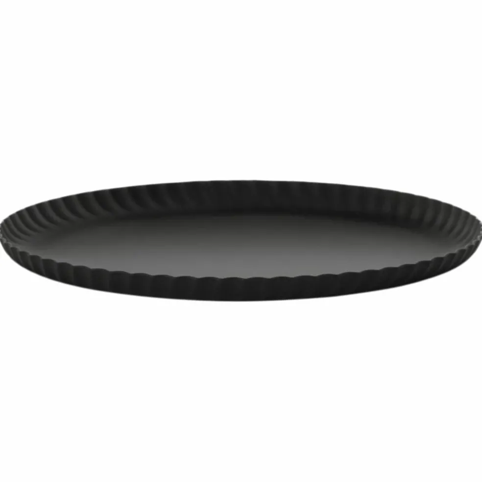 Pleats bricka 23 cm, svart