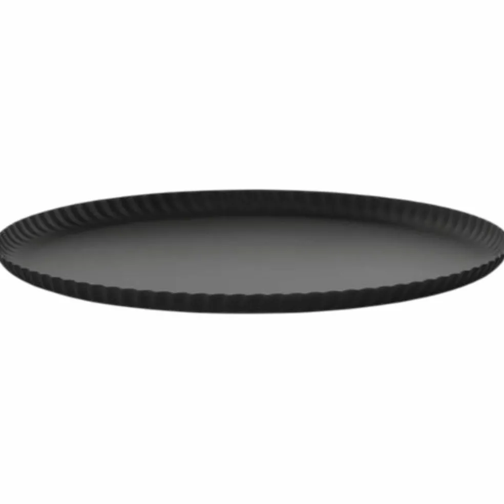 Pleats bricka 23 cm, svart