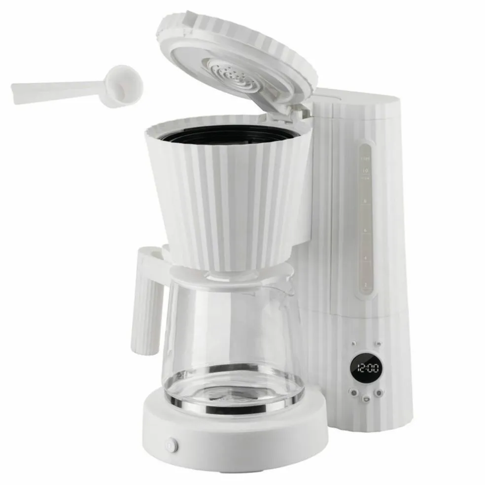 Plissé kaffebryggare, vit