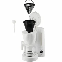 Plissé kaffebryggare, vit
